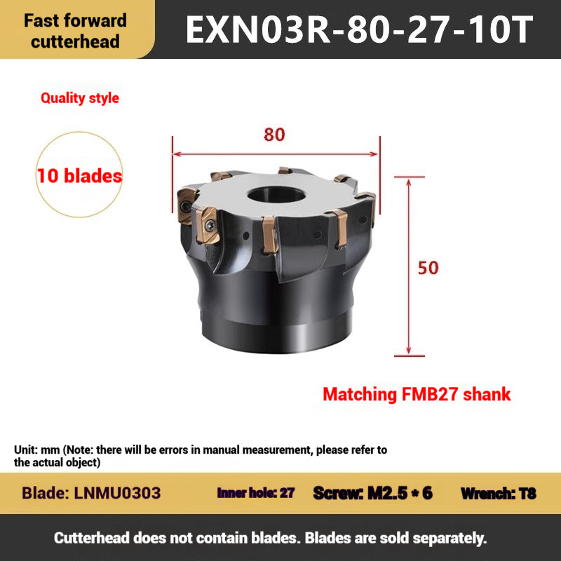 1113-EXN03R fast feed milling cutter disk Toshiba double-sided open roughness internal coolant water discharge milling cutter disk LNMU0303 milling cutter blade Shandong Denso Pricision Tools Co.,Ltd.